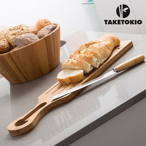 Bambusová doska a nôž na chlieb TakeTokio
